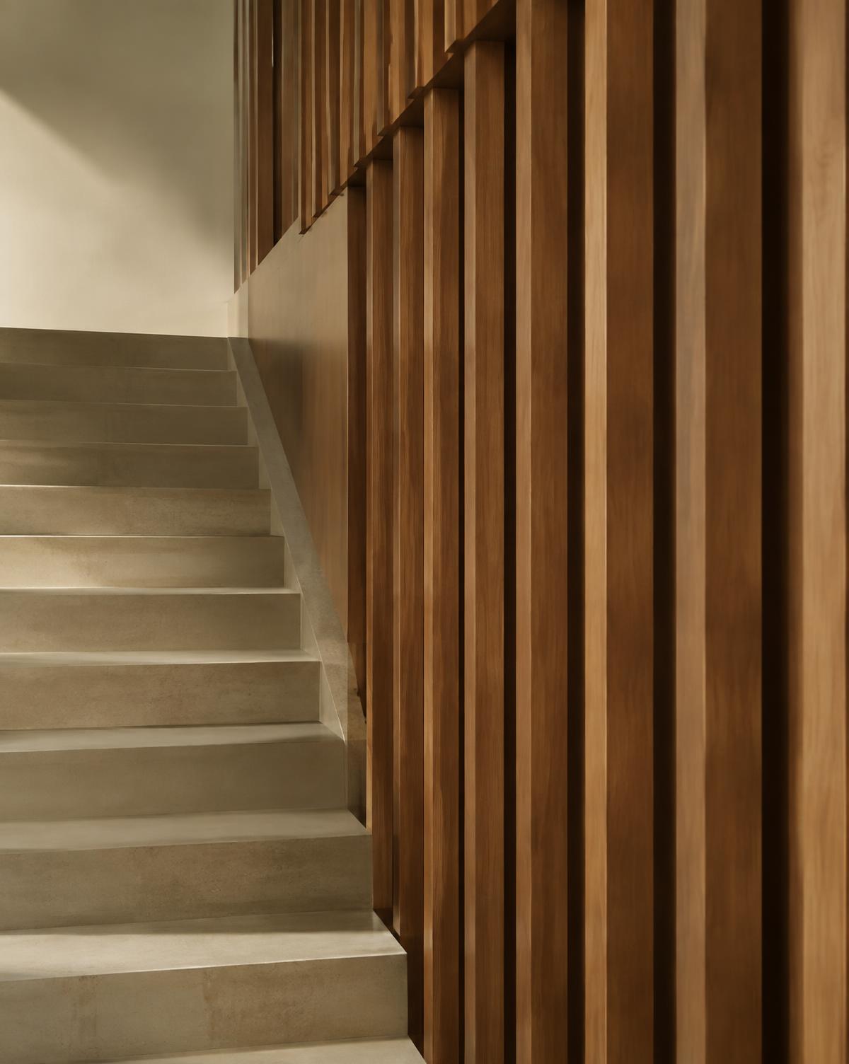 Timber and concrete architectural detail