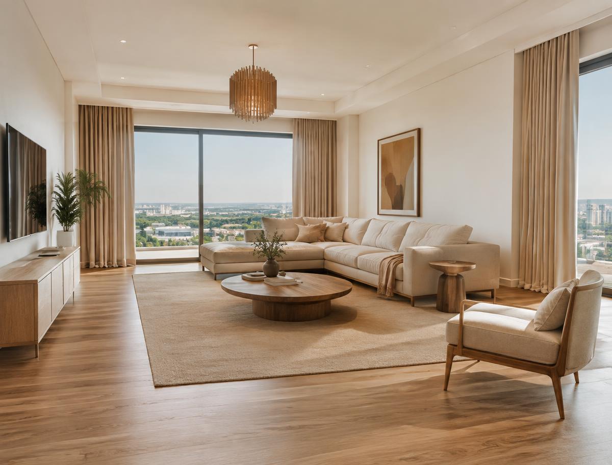 Bright living room interior